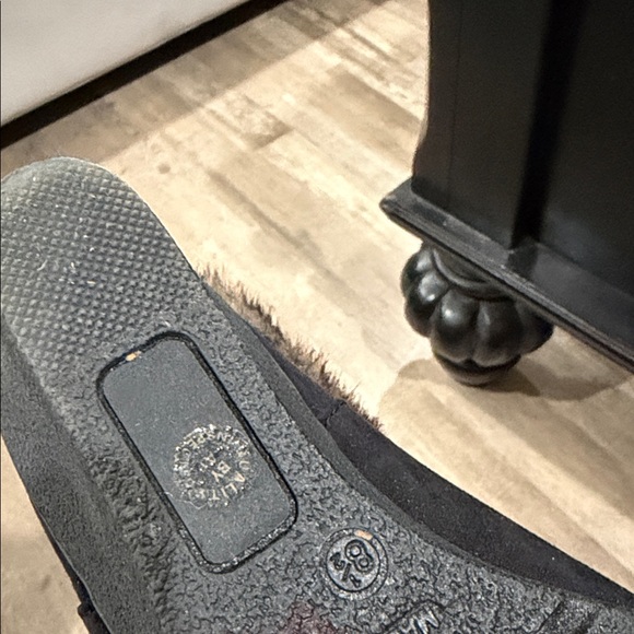 Stylish Black Faux Fur Wedge Boots 8.5 - Picture 6 of 6